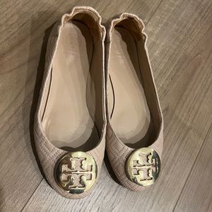 Tory Burch Minnie Travel quilted ballerina shoes